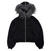 FUR ZIP HOODIE (BLACK)