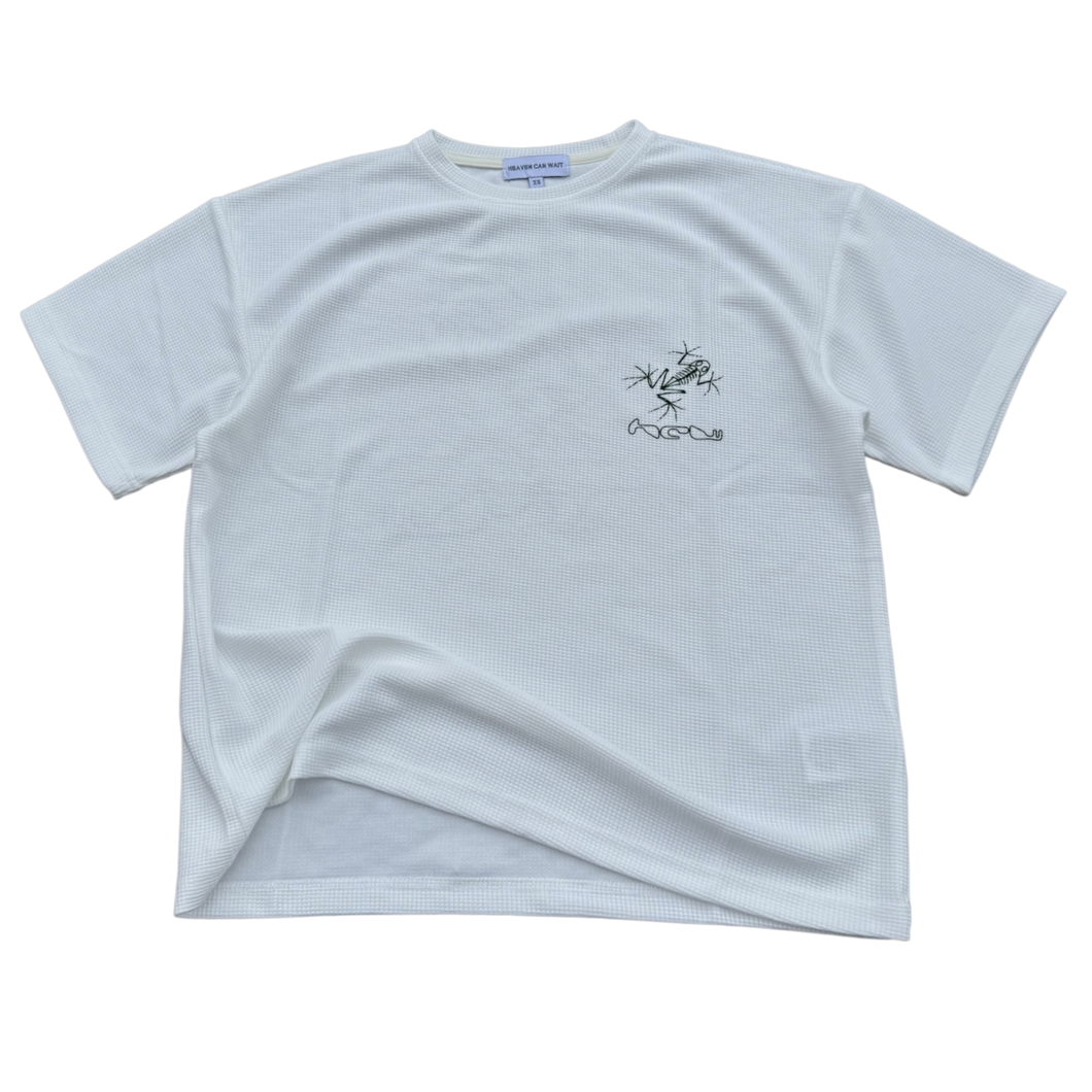 WAFFLE TEE (WHITE) heavencanwait.store