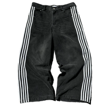 Load image into Gallery viewer, TRACK JEANS (BLACK/WHITE) heavencanwait.store