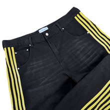 Load image into Gallery viewer, TRACK JEANS (BLACK/YELLOW) heavencanwait.store