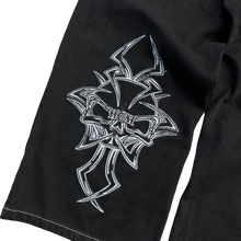 Load image into Gallery viewer, V2 SKULL JEANS (BLACK/WHITE) heavencanwait.store