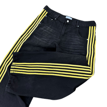Load image into Gallery viewer, TRACK JEANS (BLACK/YELLOW) heavencanwait.store