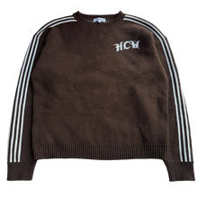Load image into Gallery viewer, TRACK KNIT (BROWN/WHITE) heavencanwait.store