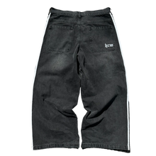 Load image into Gallery viewer, TRACK JEANS (BLACK/WHITE) heavencanwait.store