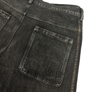 TRACK JEANS (BLACK/BLACK) heavencanwait.store