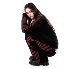 Load image into Gallery viewer, TRACK JEANS (BLACK/RED) heavencanwait.store