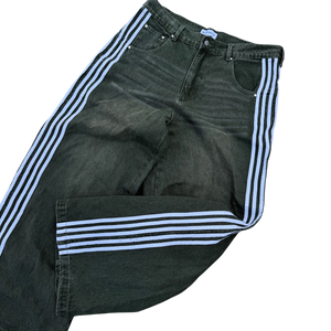 TRACK JEANS (GREEN/WHITE) heavencanwait.store
