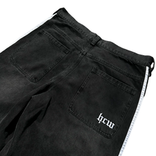 Load image into Gallery viewer, TRACK JEANS (BLACK/WHITE) heavencanwait.store