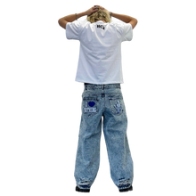 Load image into Gallery viewer, I <3 NOTHING TEE (WHITE/BLUE) heavencanwait.store