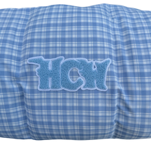 Load image into Gallery viewer, PUFFA DUFFLE BAG (BLUE PLAID) heavencanwait.store