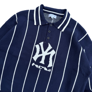 STRIPED KNIT POLO heavencanwait.store