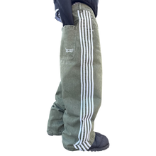 Load image into Gallery viewer, TRACK JEANS (GREEN/WHITE) heavencanwait.store