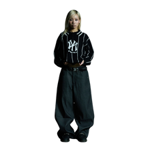 Load image into Gallery viewer, PIN STRIPE DENIM (BLACK)