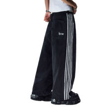 Load image into Gallery viewer, TRACK JEANS (BLACK/WHITE) heavencanwait.store