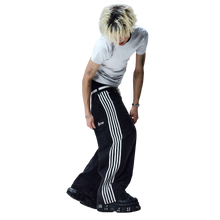 Load image into Gallery viewer, TRACK JEANS (BLACK/WHITE) heavencanwait.store