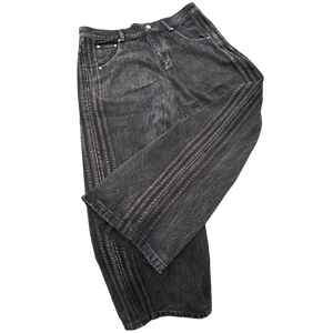 TRACK JEANS (BLACK/BLACK) heavencanwait.store