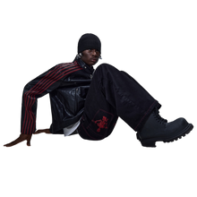 Load image into Gallery viewer, V2 SKULL JEANS (BLACK/RED) heavencanwait.store
