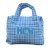 PUFFA HANDBAG (BLUE PLAID)