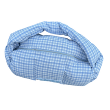 Load image into Gallery viewer, PUFFA DUFFLE BAG (BLUE PLAID) heavencanwait.store