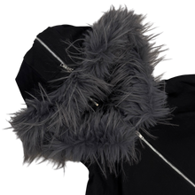 Load image into Gallery viewer, FUR ZIP HOODIE (BLACK) heavencanwait.store