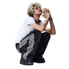 Load image into Gallery viewer, TRACK JEANS (BLACK/WHITE) heavencanwait.store