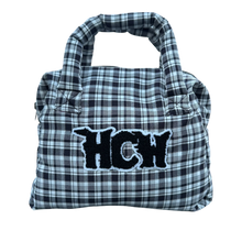 Load image into Gallery viewer, PUFFA HANDBAG (BLACK PLAID) heavencanwait.store