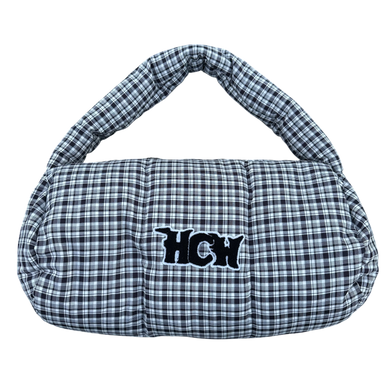PUFFA DUFFLE (BLACK PLAID) heavencanwait.store