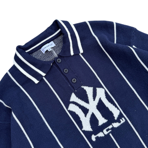 STRIPED KNIT POLO heavencanwait.store