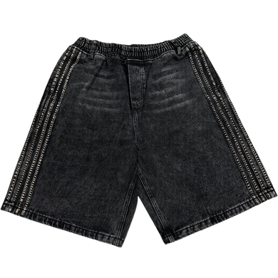 TRACK JORTS (BLACK) heavencanwait.store