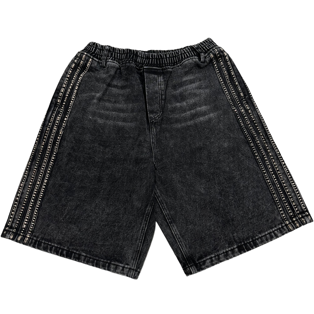 TRACK JORTS (BLACK) heavencanwait.store