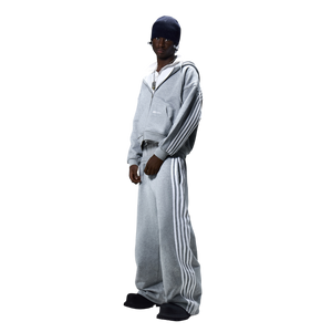 V2 SPIKE HOODIE (GREY/WHITE) heavencanwait.store