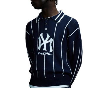 STRIPED KNIT POLO heavencanwait.store