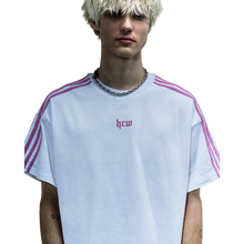 Load image into Gallery viewer, TRACK TEE (WHITE/PINK) heavencanwait.store