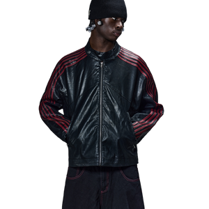 RACING JACKET (BLACK/RED) heavencanwait.store