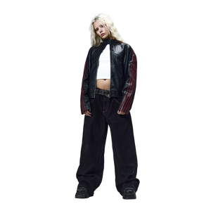 RACING JACKET (BLACK/RED) heavencanwait.store
