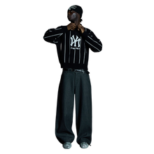 Load image into Gallery viewer, PIN STRIPE DENIM (BLACK)