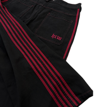 Load image into Gallery viewer, TRACK JEANS (BLACK/RED) heavencanwait.store