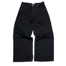 Load image into Gallery viewer, V2 SKULL JEANS (BLACK/RED) heavencanwait.store