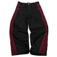 Load image into Gallery viewer, TRACK JEANS (BLACK/RED) heavencanwait.store