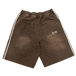 TRACK JORTS (BROWN) heavencanwait.store