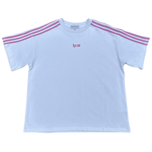 Load image into Gallery viewer, TRACK TEE (WHITE/PINK) heavencanwait.store