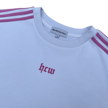 Load image into Gallery viewer, TRACK TEE (WHITE/PINK) heavencanwait.store